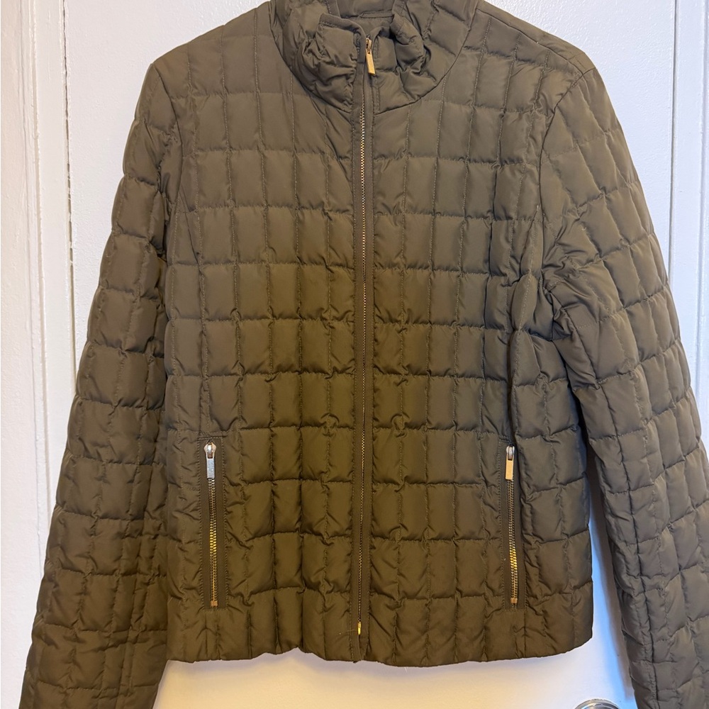 J. Crew Olive Puffer Jacket